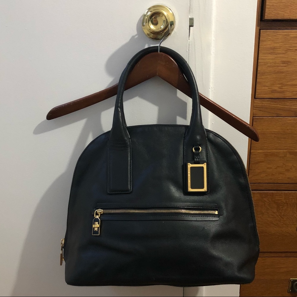 Marc Jacobs Bag purse leather black gold zipper